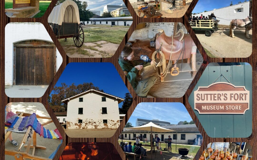 multiple images of sutter's fort state historic park