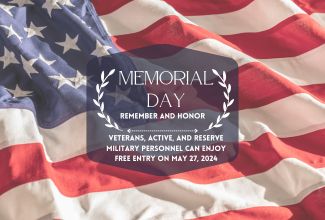 veterans, active, and reserve military personnel can enjoy free entry