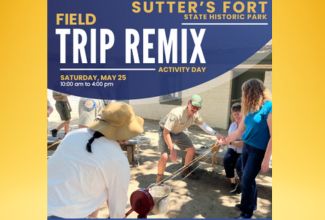 FieldTrip Remxi May 25 at Sutters Fort State Historic Park. People work together to make rope.