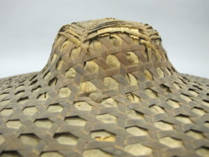 Close up: The bamboo weaving of the hat